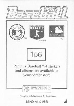 1994 Panini Stickers #156 Ryne Sandberg Back