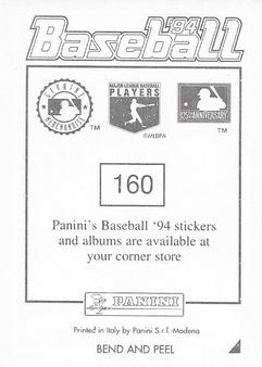 1994 Panini Stickers #160 Rick Wilkins Back