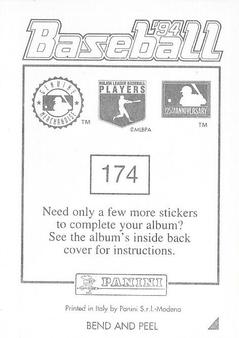 1994 Panini Stickers #174 Andres Galarraga Back