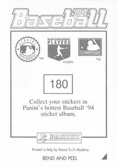 1994 Panini Stickers #180 Chuck Carr Back
