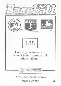 1994 Panini Stickers #188 Eric Anthony Back