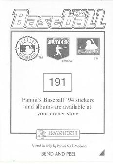 1994 Panini Stickers #191 Ken Caminiti Back