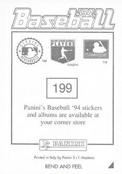 1994 Panini Stickers #199 Dave Hansen Back