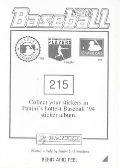 1994 Panini Stickers #215 Bobby Bonilla Back