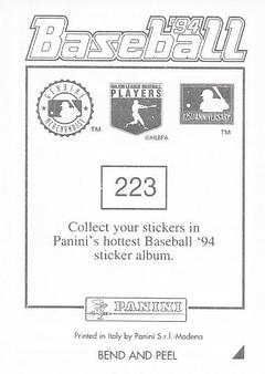 1994 Panini Stickers #223 Ryan Thompson Back