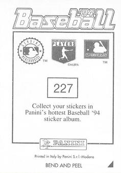 1994 Panini Stickers #227 Jim Eisenreich Back