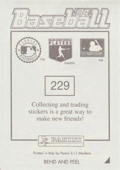 1994 Panini Stickers #229 John Kruk Back