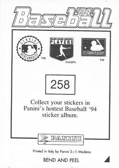 1994 Panini Stickers #258 Phil Plantier Back