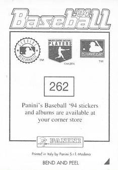 1994 Panini Stickers #262 John Burkett Back