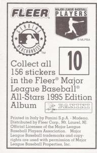 1995 Fleer Panini Stickers #10 Andy Benes Back