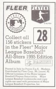 1995 Fleer Panini Stickers #28 Ivan Rodriguez Back