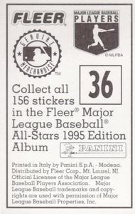 1995 Panini Stickers #36 Will Clark Back