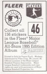 1995 Fleer Panini Stickers #46 Roberto Alomar Back