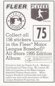 1995 Fleer Panini Stickers #75 Larry Walker Back