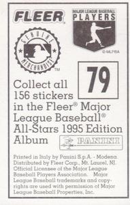 1995 Fleer Panini Stickers #79 Tony Gwynn Back