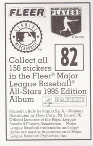1995 Fleer Panini Stickers #82 Kirby Puckett Back