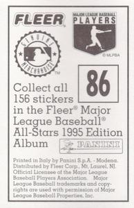 1995 Fleer Panini Stickers #86 Ken Griffey Jr. Back