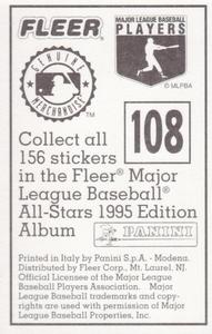 1995 Fleer Panini Stickers #108 Chris Gomez Back