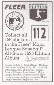 1995 Panini Stickers #112 David Cone Back