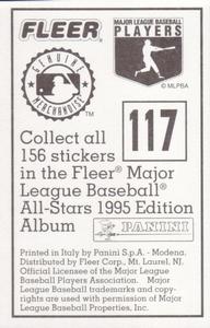 1995 Fleer Panini Stickers #117 Jeff Bagwell Back