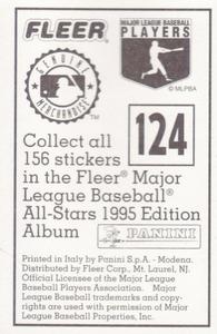 1995 Fleer Panini Stickers #124 Kirby Puckett Back