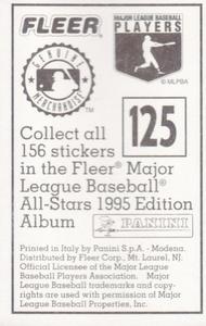 1995 Fleer Panini Stickers #125 Kenny Lofton Back