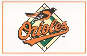 1995 Fleer Panini Stickers #147 Baltimore Orioles Front