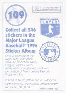 1996 Panini Stickers #109 San Francisco Giants Team Logo Back