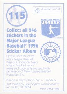 1996 Panini Stickers #115 Dante Bichette Back
