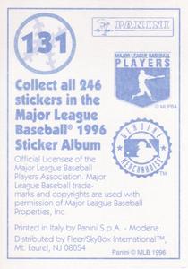 1996 Panini Stickers #131 Baltimore Orioles Team Logo Back