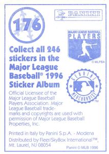 1996 Panini Stickers #176 Manny Ramirez Back