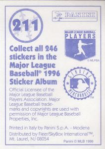 1996 Panini Stickers #211 California Angels Team Logo Back