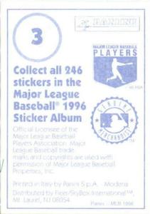 1996 Panini Stickers #3 Javy Lopez Back