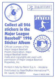1996 Panini Stickers #6 Atlanta Braves Team Logo Back