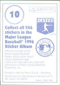 1996 Panini Stickers #10 Chris Hammond Back