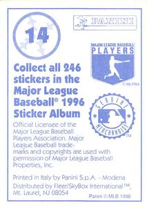 1996 Panini Stickers #14 Jeff Conine Back