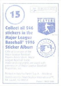 1996 Panini Stickers #15 Gary Sheffield Back