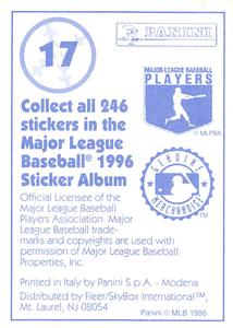 1996 Panini Stickers #17 Moises Alou Back