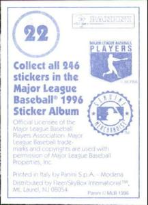 1996 Panini Stickers #22 Carlos Perez Back