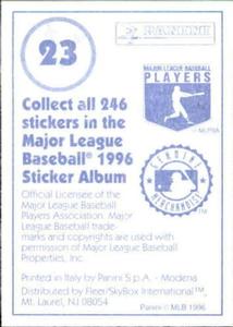 1996 Panini Stickers #23 David Segui Back