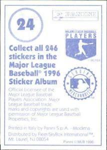 1996 Panini Stickers #24 Wil Cordero Back