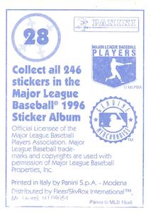 1996 Panini Stickers #28 Todd Hundley Back