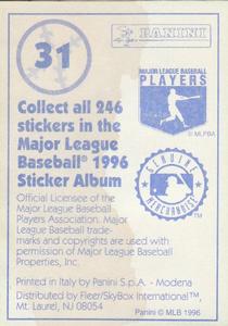 1996 Panini Stickers #31 Carl Everett Back