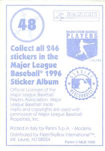 1996 Panini Stickers #48 Sammy Sosa Back