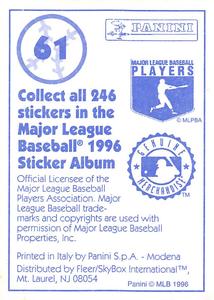 1996 Panini Stickers #61 Houston Astros Team Logo Back