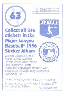 1996 Panini Stickers #63 Doug Drabek Back