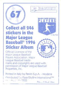 1996 Panini Stickers #67 Orlando Merced Back