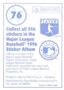1996 Panini Stickers #76 John Mabry Back