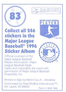 1996 Panini Stickers #83 Walt Weiss Back