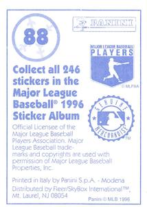 1996 Panini Stickers #88 Vinny Castilla Back